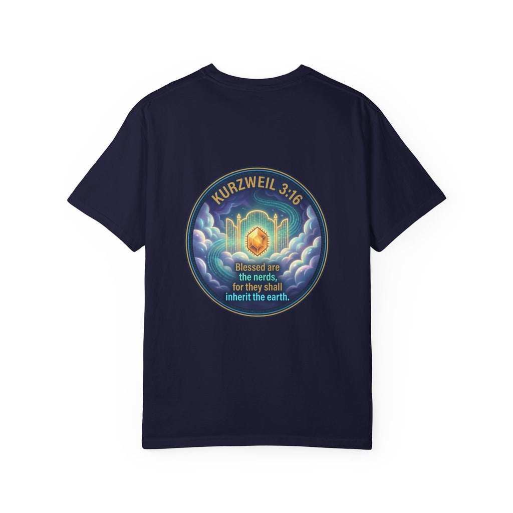 Kurzweil 3:16 T-Shirt — 'Blessed are the nerds' Graphic Tee