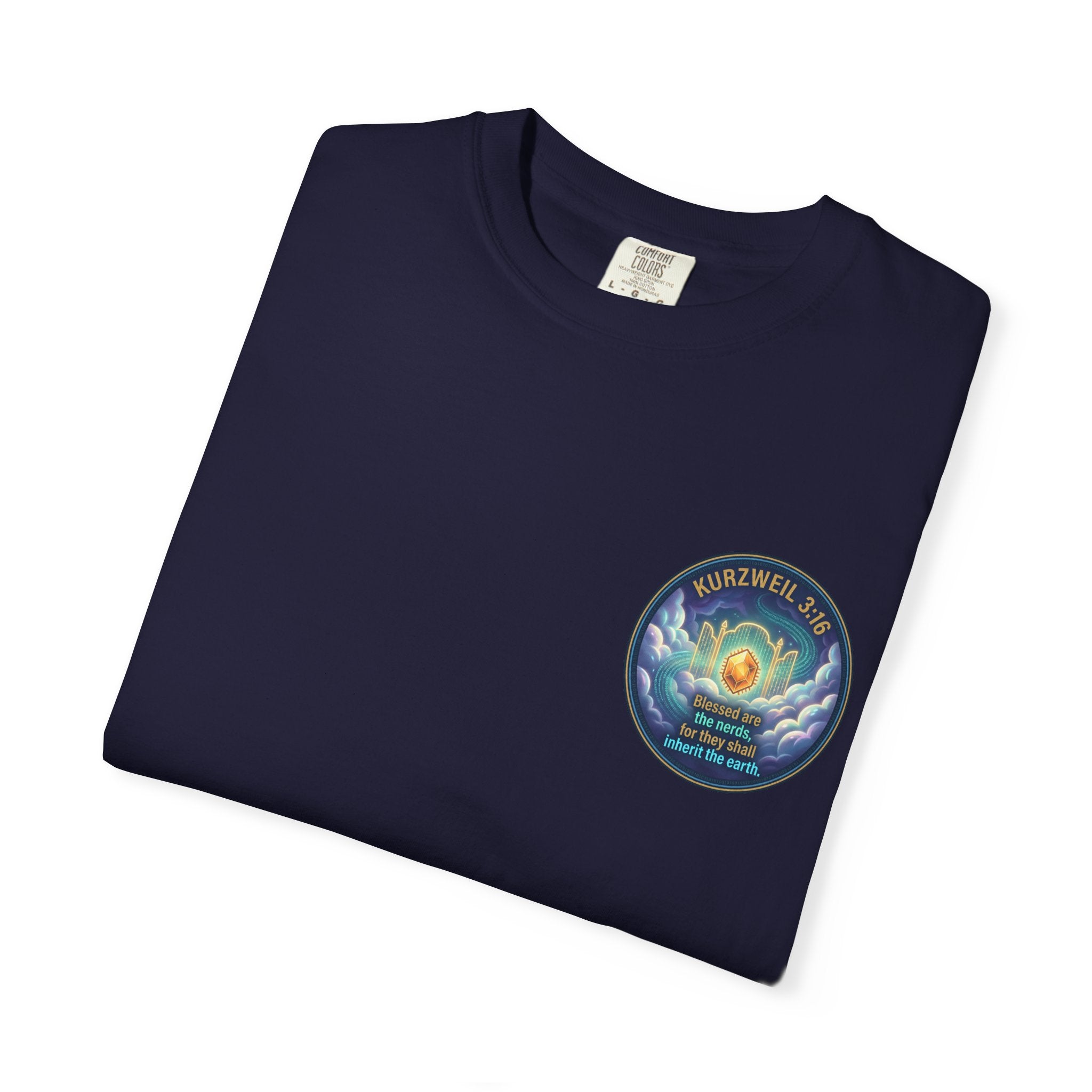 Kurzweil 3:16 T-Shirt — 'Blessed are the nerds' Graphic Tee