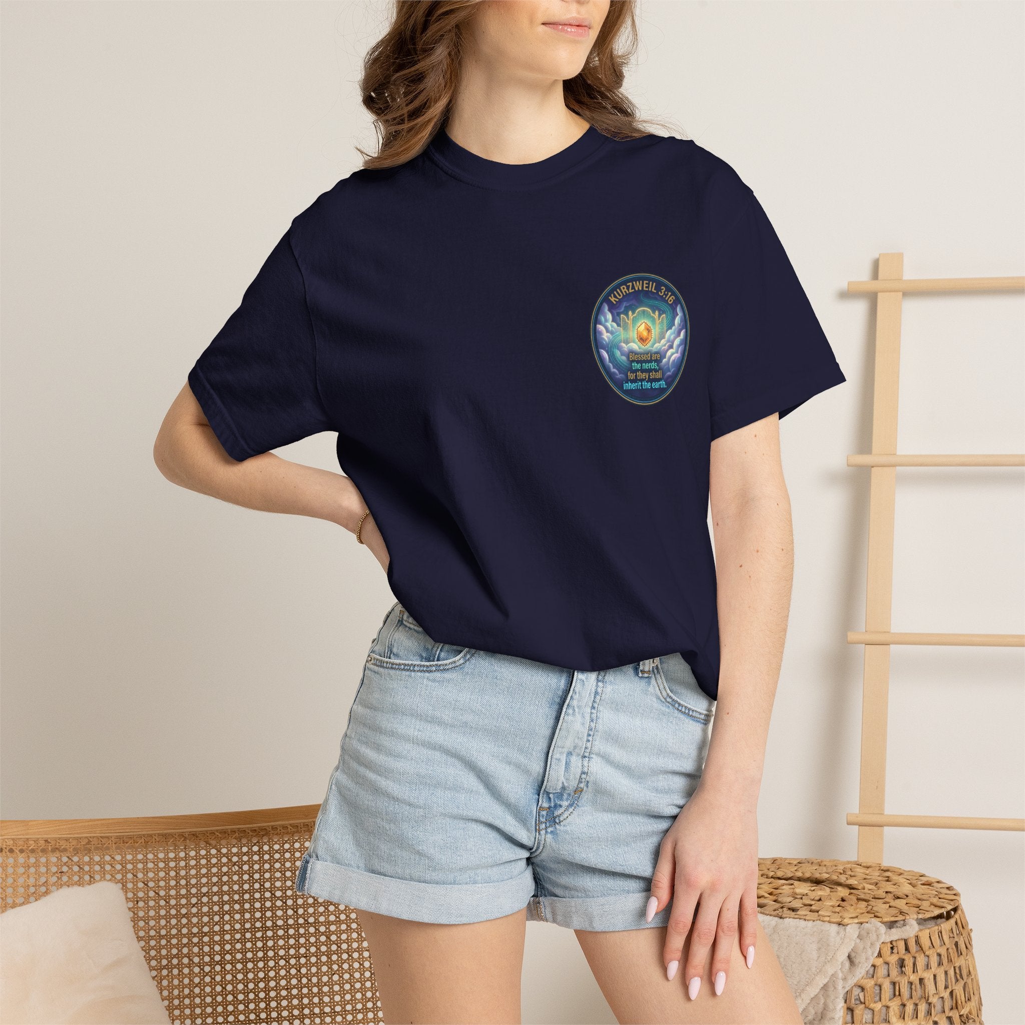 Kurzweil 3:16 T-Shirt — 'Blessed are the nerds' Graphic Tee