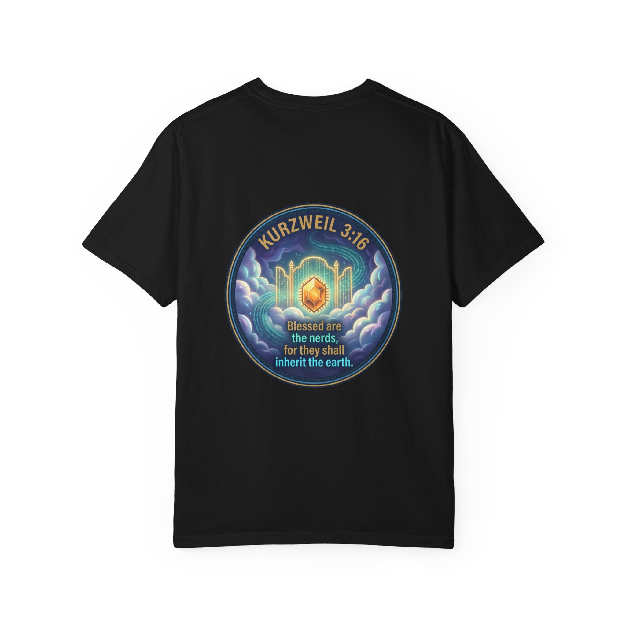 Kurzweil 3:16 T-Shirt — 'Blessed are the nerds' Graphic Tee
